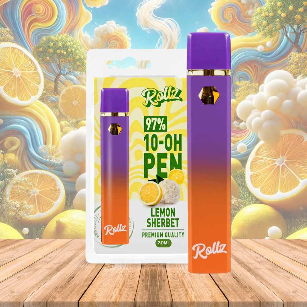 Vape de 10-OH 97%, Limão, Caneta Descartável Rollz 2ml/1ml