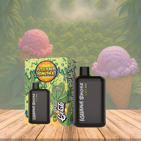 Vape de CBD 225mg, Gelato, Iguana Pocket, 3ml