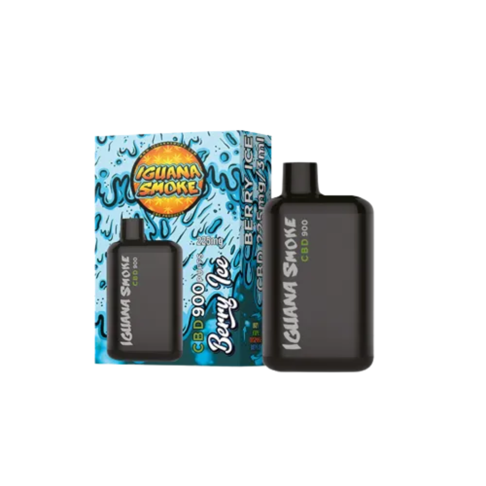 Vape de CBD 225mg, Berry Ice, Iguana Pocket, 3ml