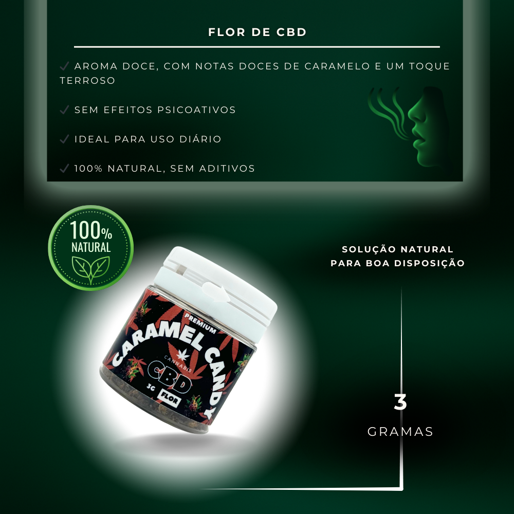 Flor de CBD Caramel Candy Premium, 3g