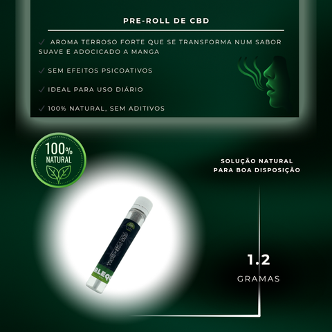 Cigarro enrolado - Pre Roll CBD Harlequin, 1.2g