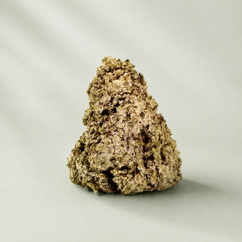 Crystal Amnésia CBD sur fond inspiré Beldia avec ombre réaliste unique